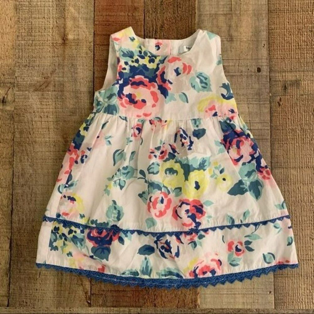 Baby Boden girls size 3-6 months colorful summer fall floral tank dress